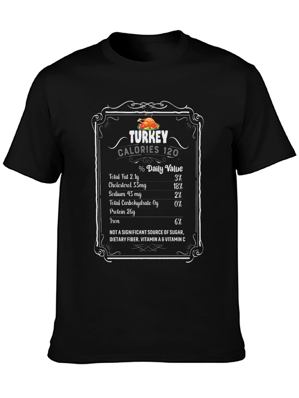 Turkey Calories Nutrition Facts T-Shirt