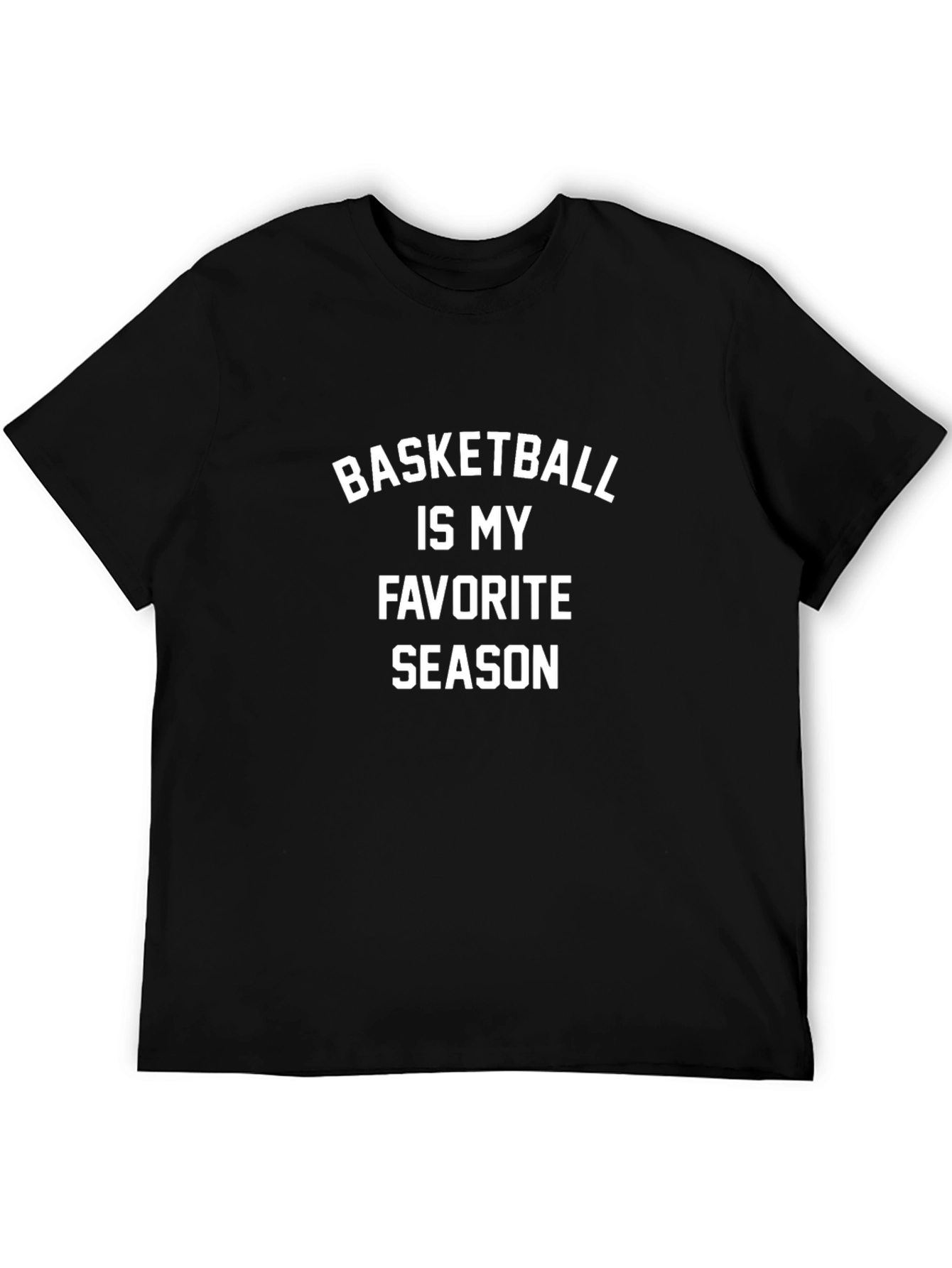 Basketball is My Favorite Season Black T-Shirt