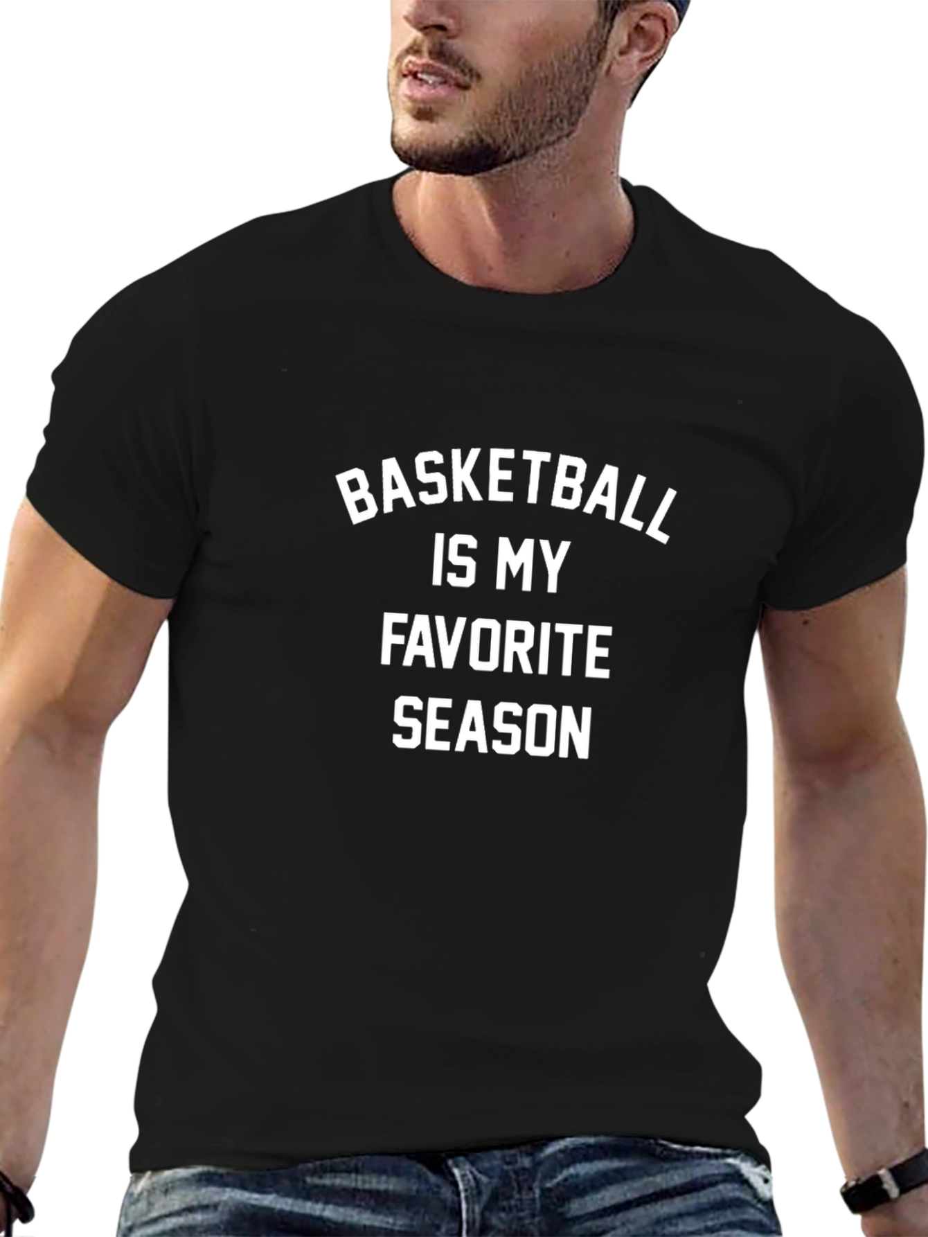 Basketball is My Favorite Season Black T-Shirt
