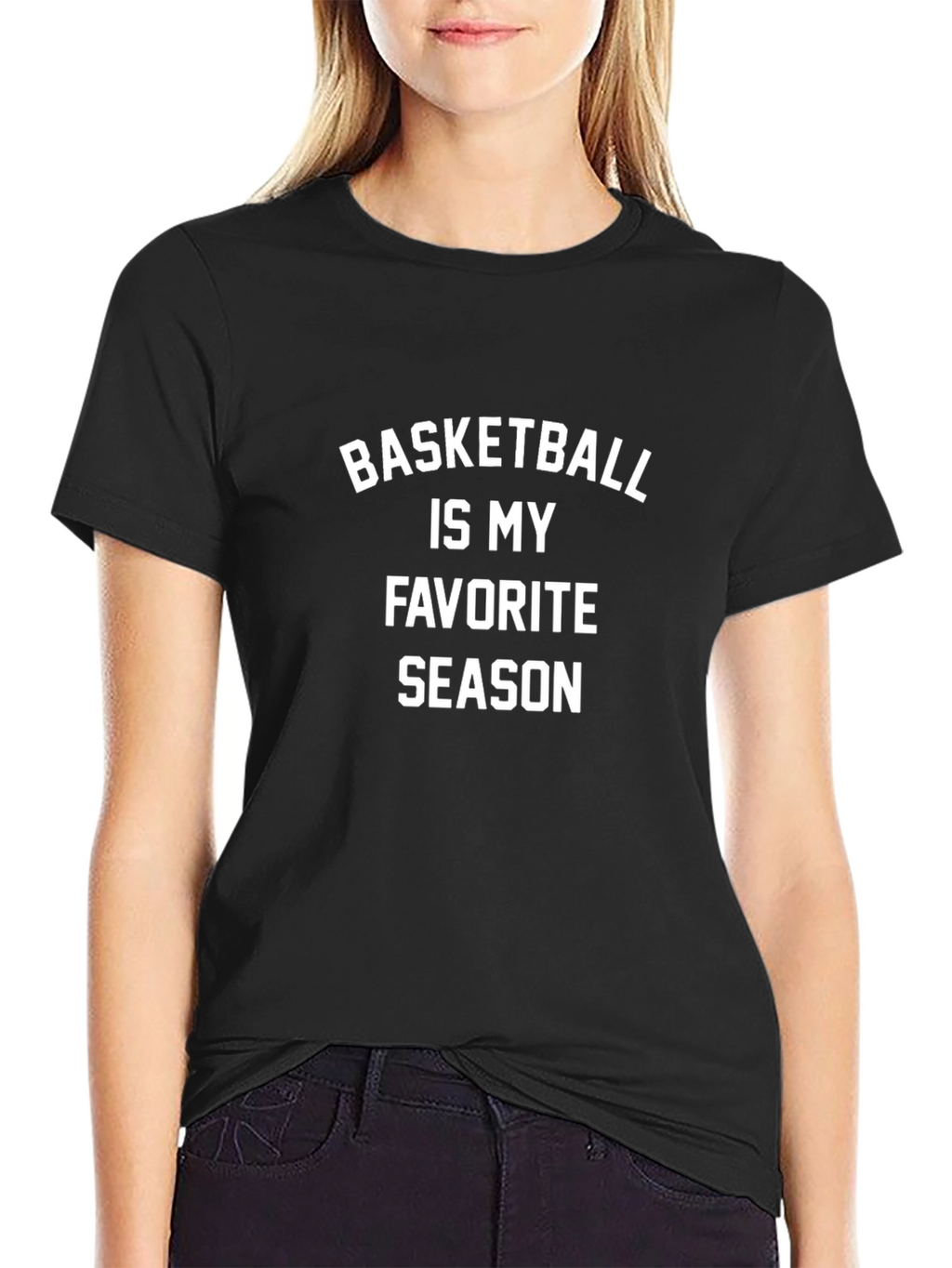 Basketball is My Favorite Season Black T-Shirt