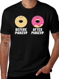 Funny Donut Before & After Makeup T-Shirt
