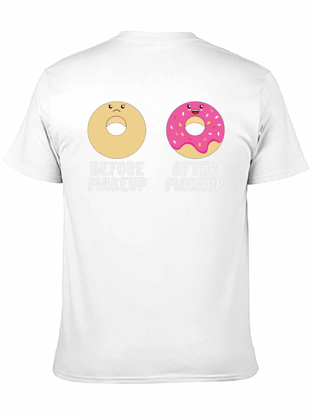 Funny Donut Before & After Makeup T-Shirt