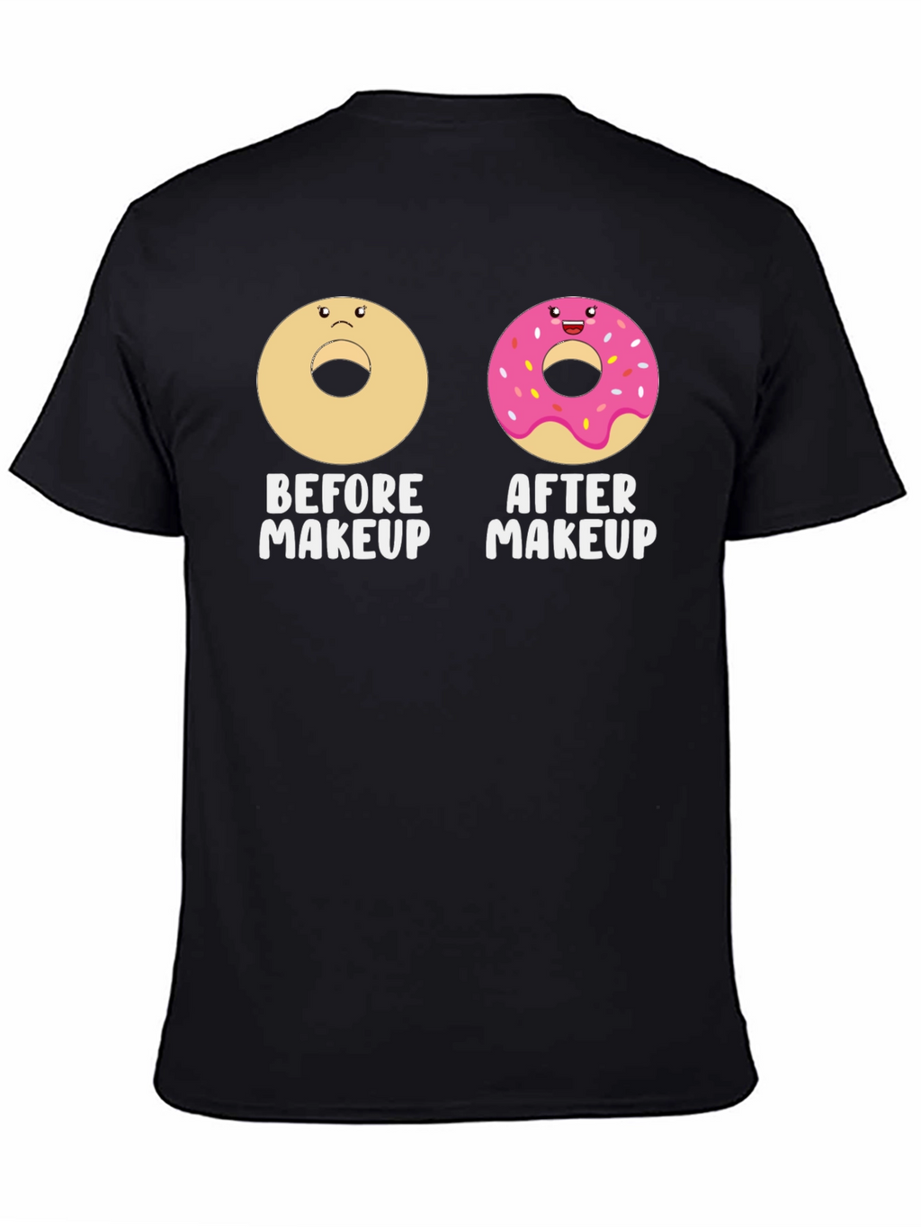 Funny Donut Before & After Makeup T-Shirt