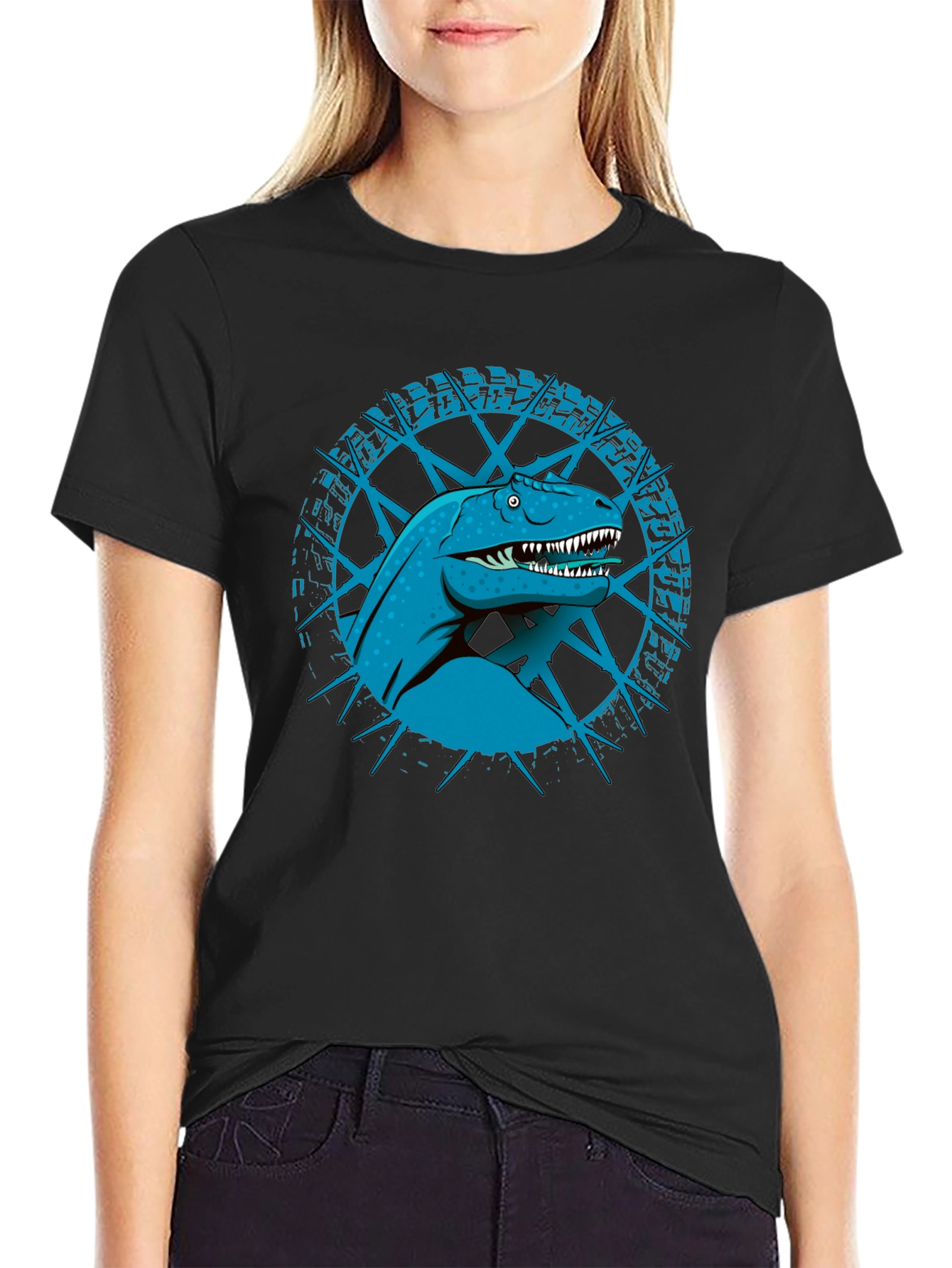 Dinosaur Graphic Black T-Shirt
