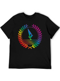 Rainbow Windsurfer Black T-Shirt