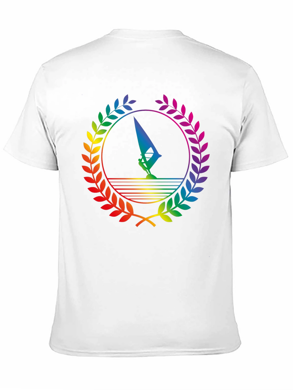 Rainbow Windsurfer Black T-Shirt