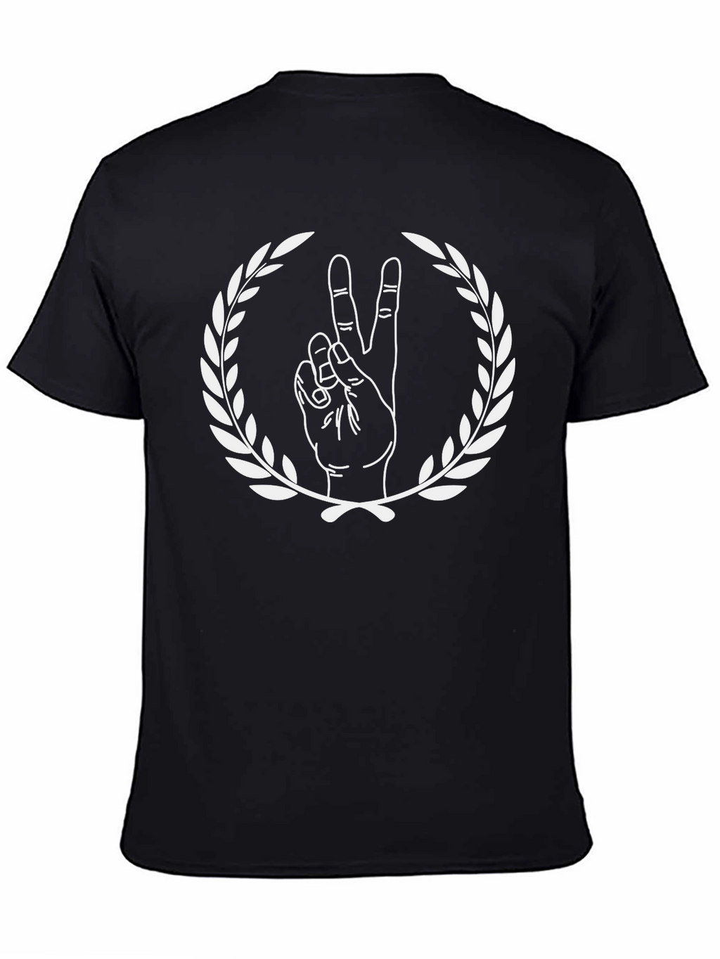 Peace Sign Wreath Black Graphic Tee