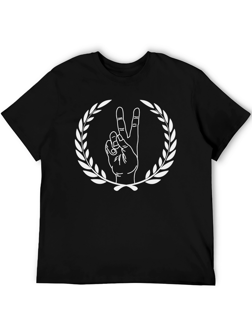 Peace Sign Wreath Black Graphic Tee