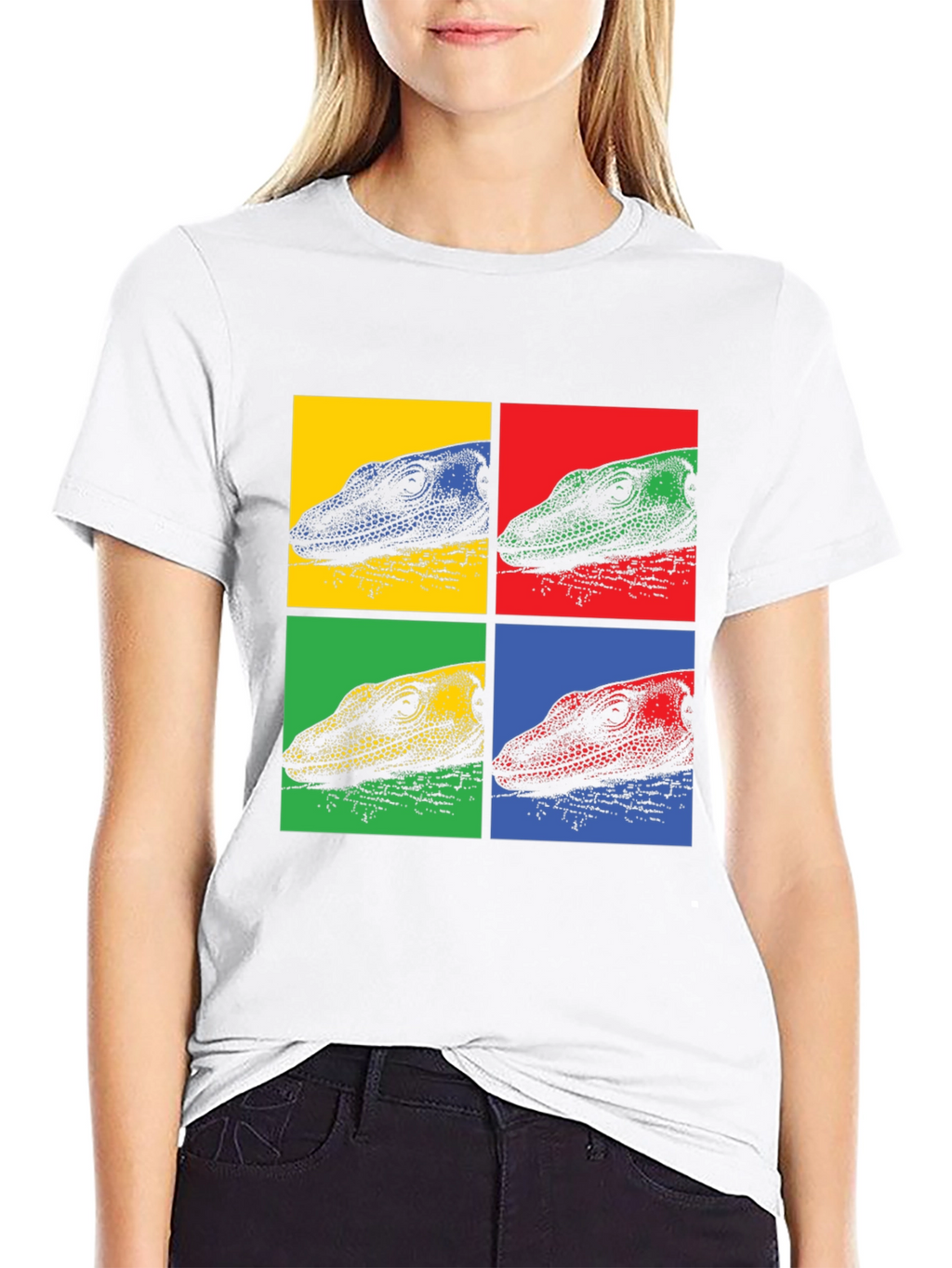 Pop Art Lizard Graphic Tee - Cool Mens T-Shirt