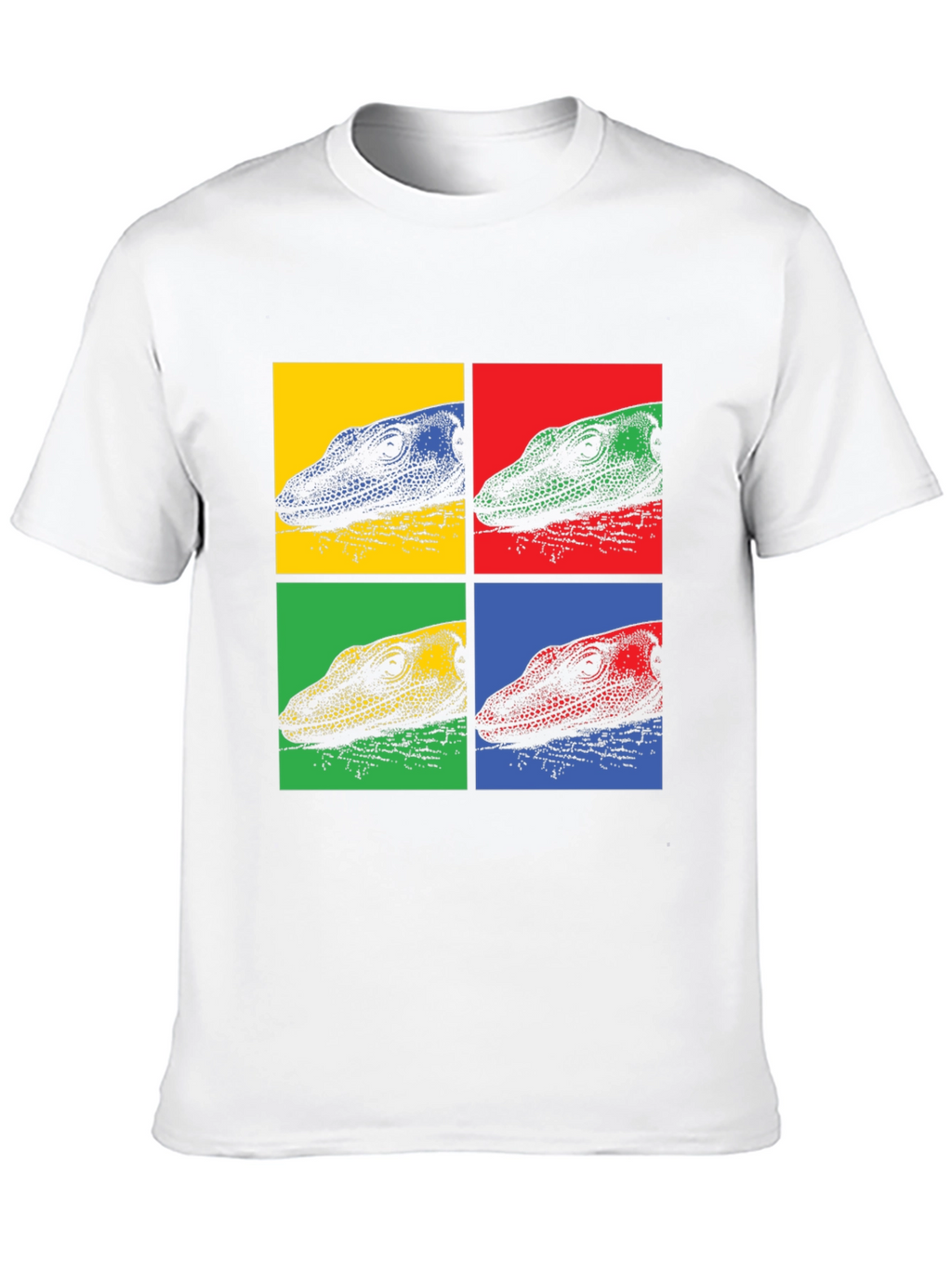 Pop Art Lizard Graphic Tee - Cool Mens T-Shirt