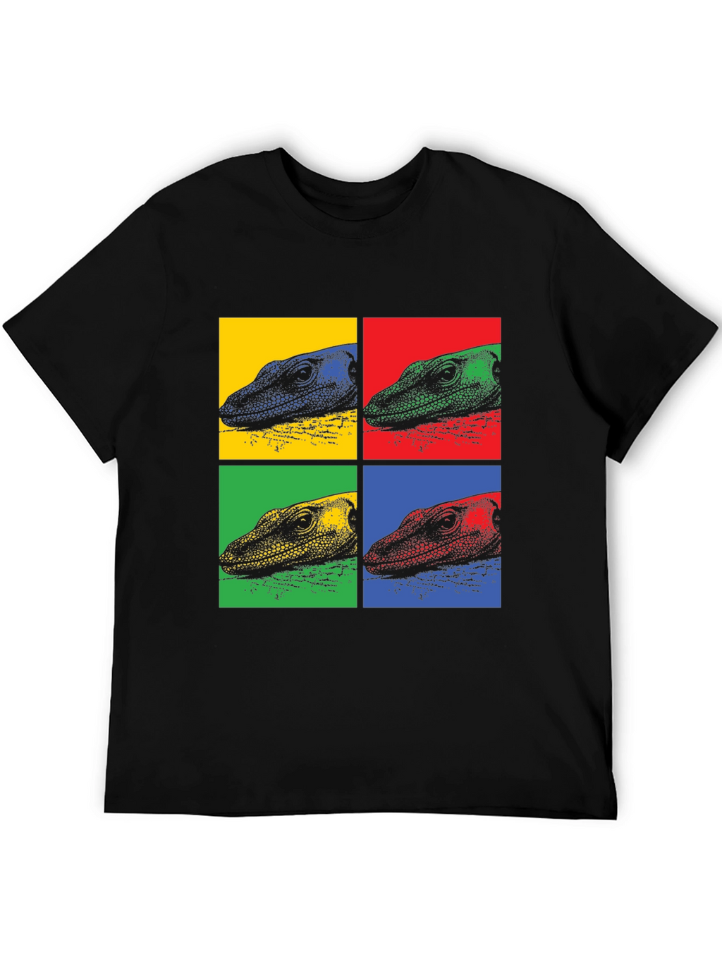 Pop Art Lizard Graphic Tee - Cool Mens T-Shirt