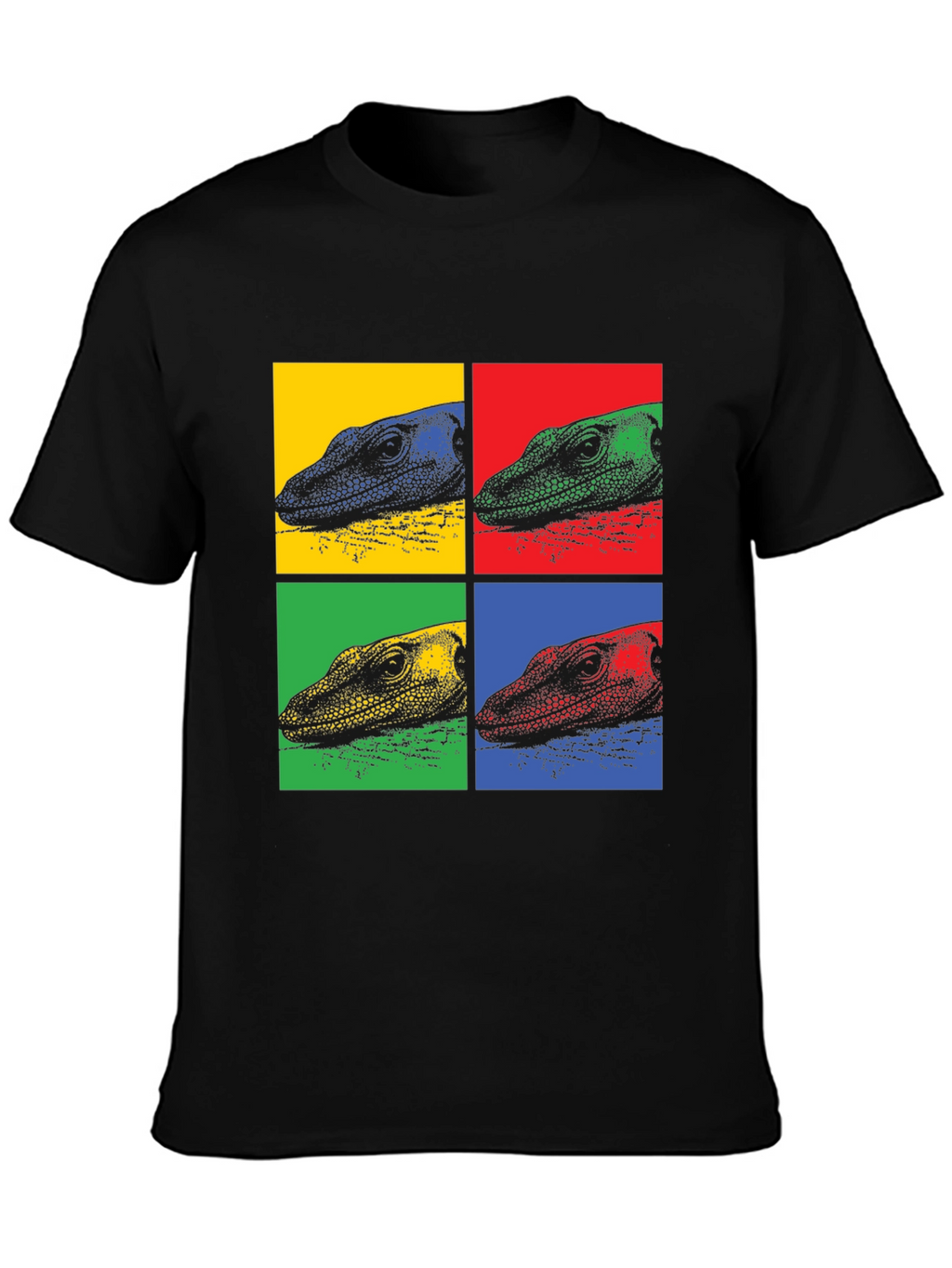 Pop Art Lizard Graphic Tee - Cool Mens T-Shirt