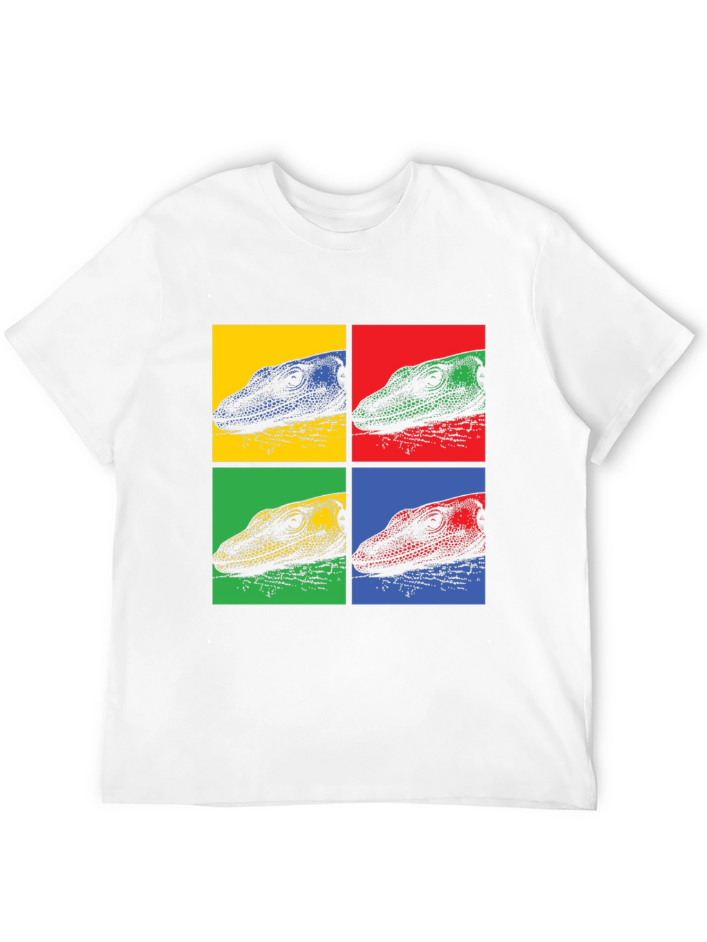 Pop Art Lizard Graphic Tee - Cool Mens T-Shirt