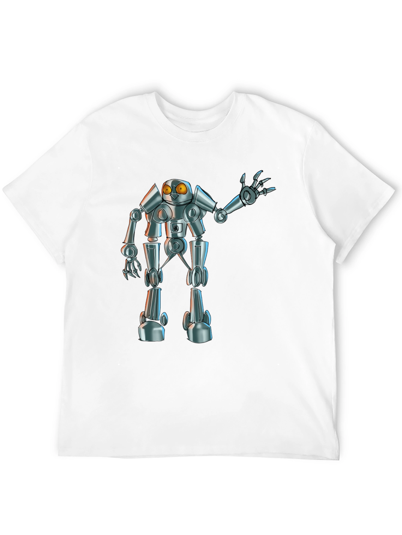 Robot Graphic Tee - Black Novelty T-Shirt