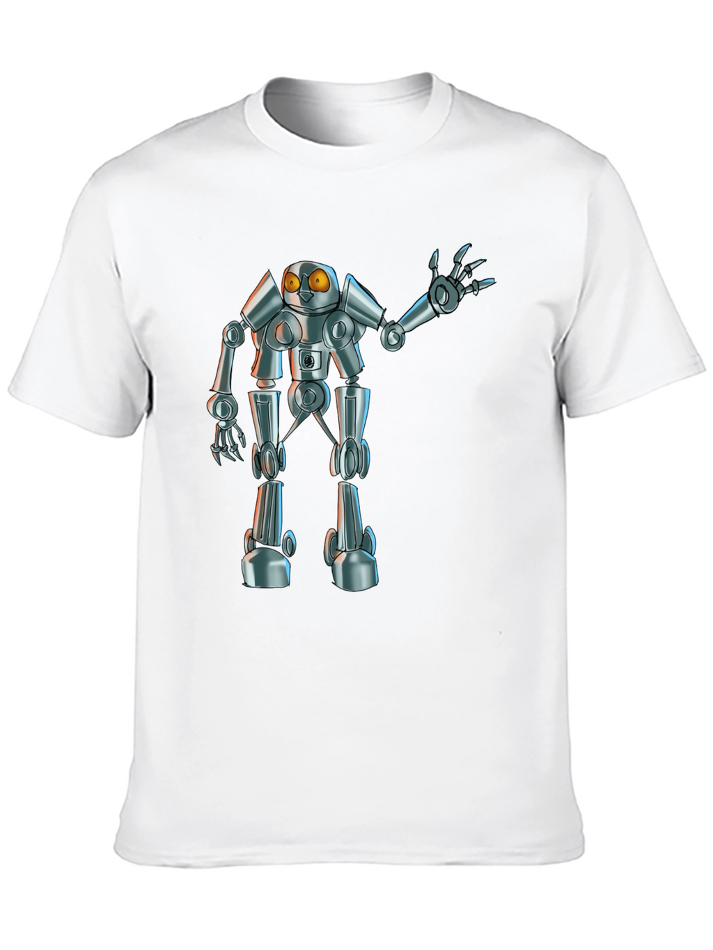 Robot Graphic Tee - Black Novelty T-Shirt
