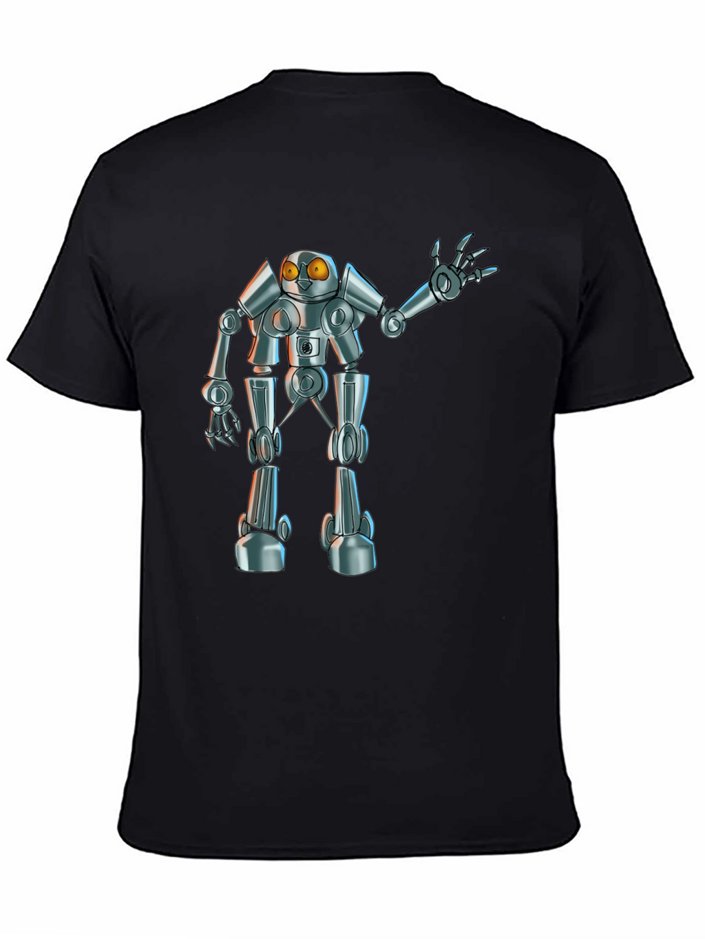 Robot Graphic Tee - Black Novelty T-Shirt