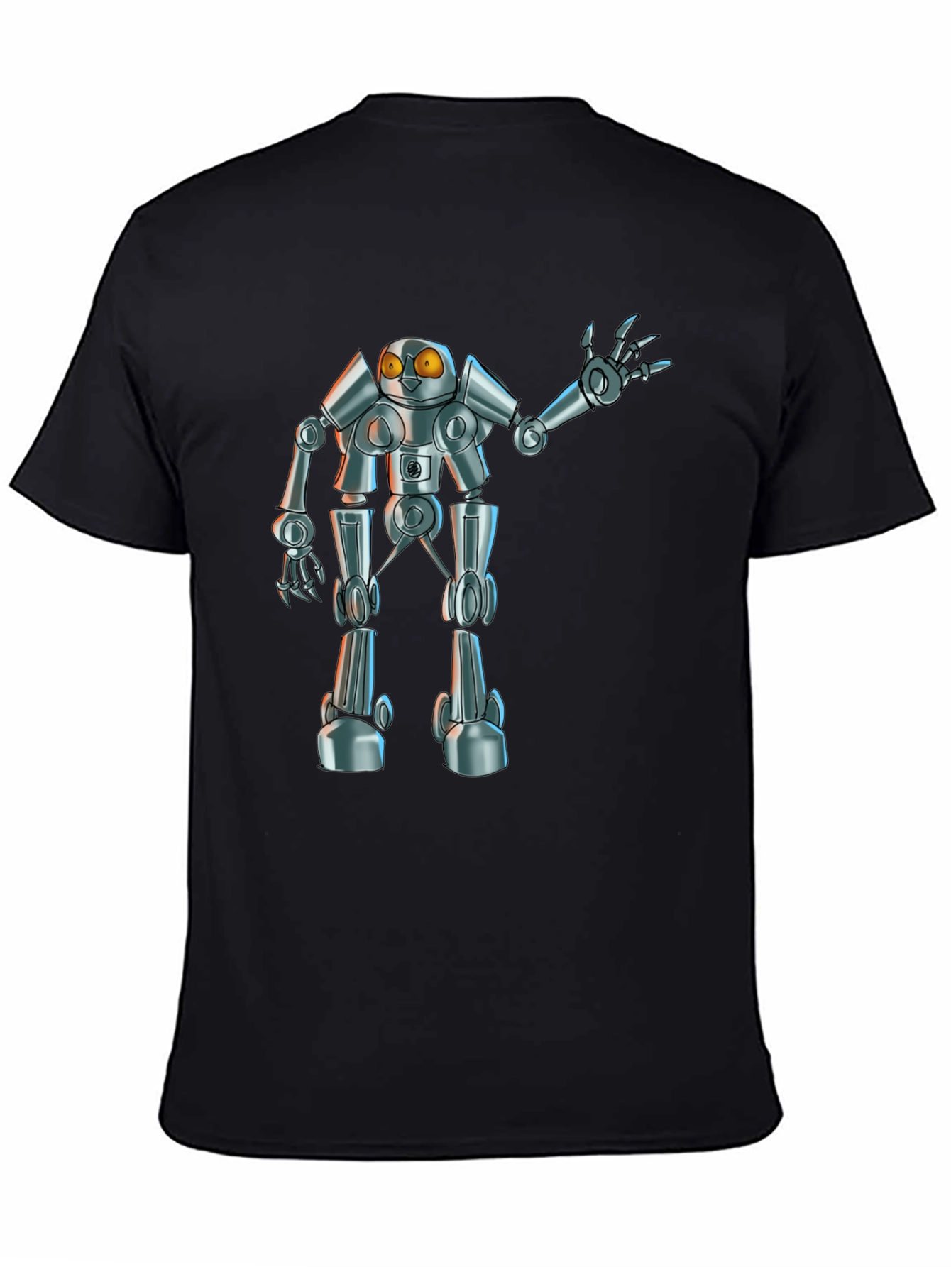 Robot Graphic Tee - Black Novelty T-Shirt
