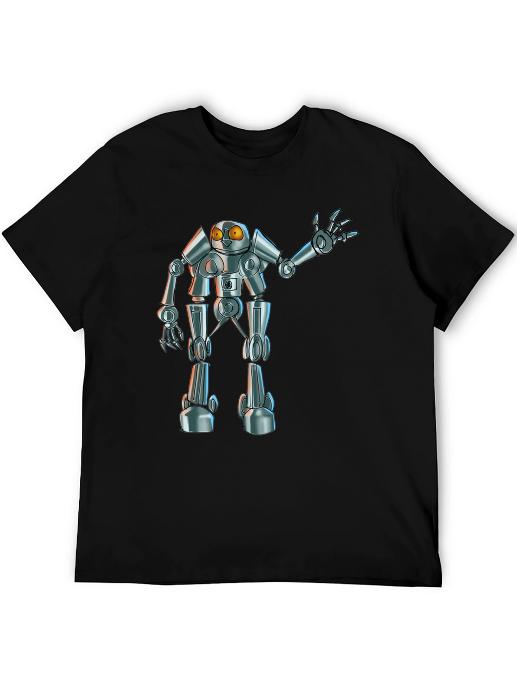 Robot Graphic Tee - Black Novelty T-Shirt