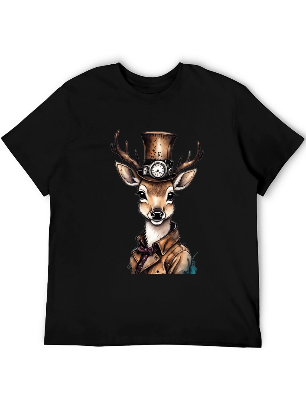 Steampunk Deer Graphic T-Shirt