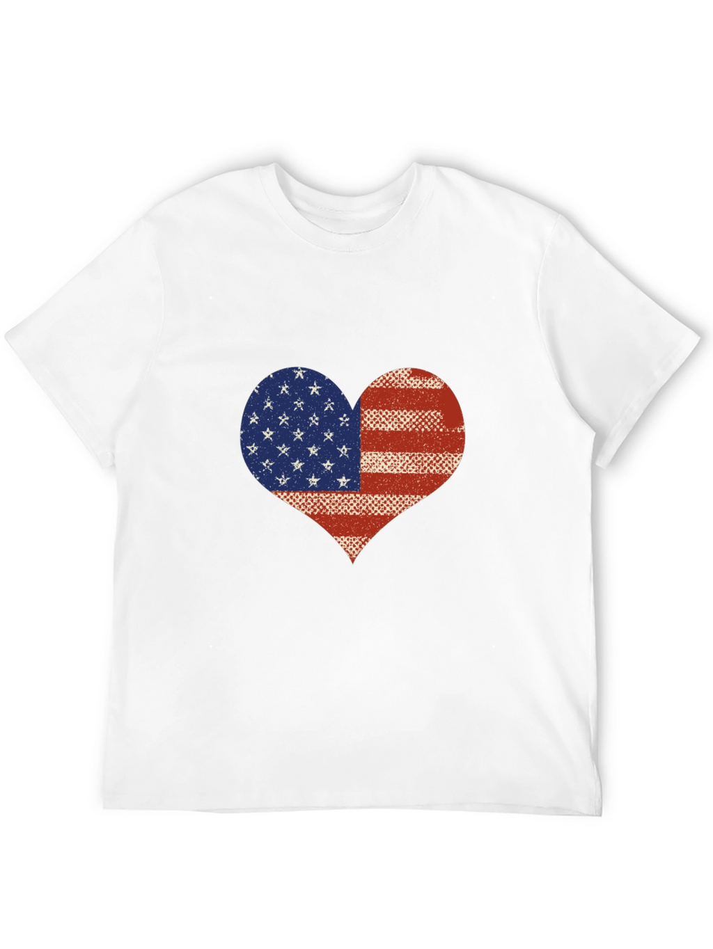 American Flag Heart T-Shirt - Patriotic USA Love Tee
