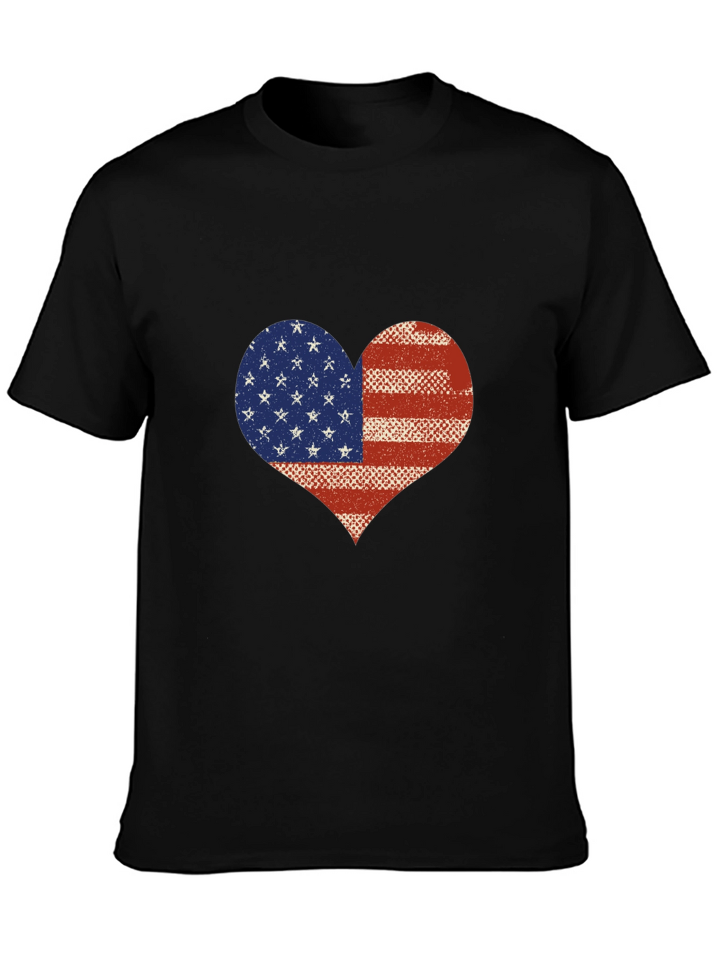 American Flag Heart T-Shirt - Patriotic USA Love Tee