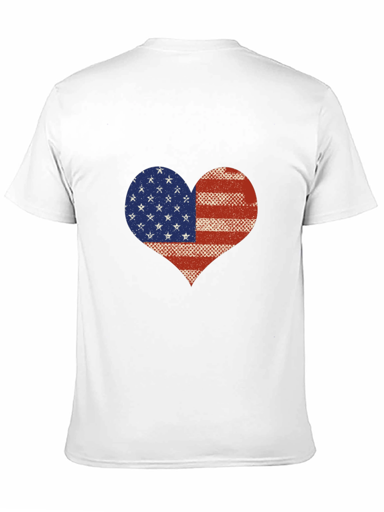 American Flag Heart T-Shirt - Patriotic USA Love Tee