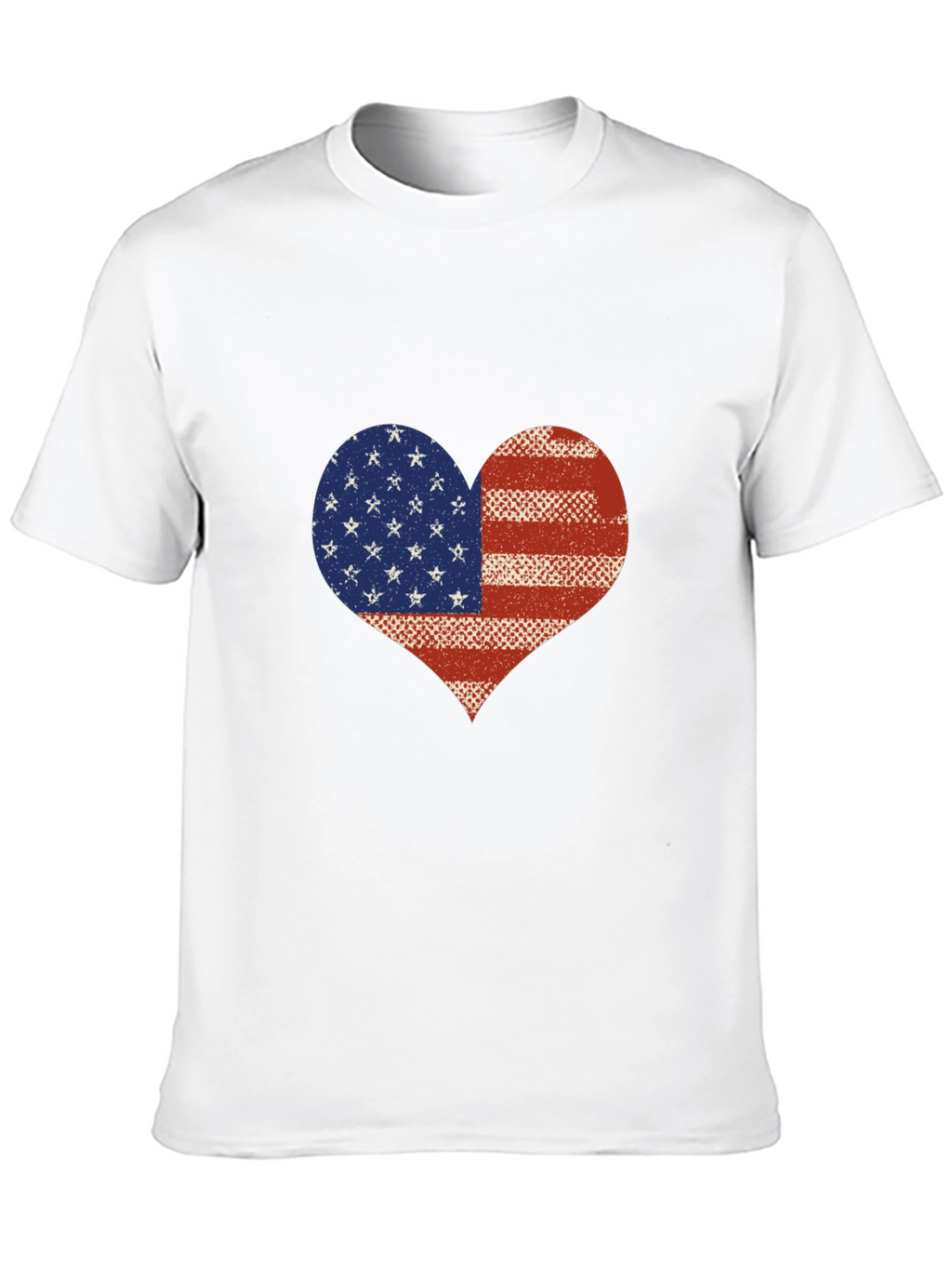 American Flag Heart T-Shirt - Patriotic USA Love Tee