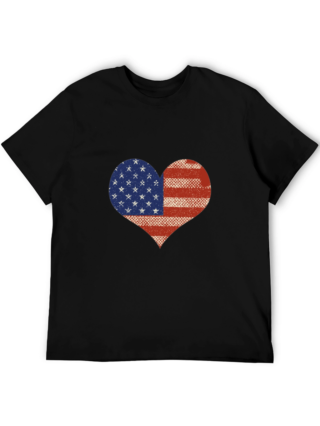 American Flag Heart T-Shirt - Patriotic USA Love Tee