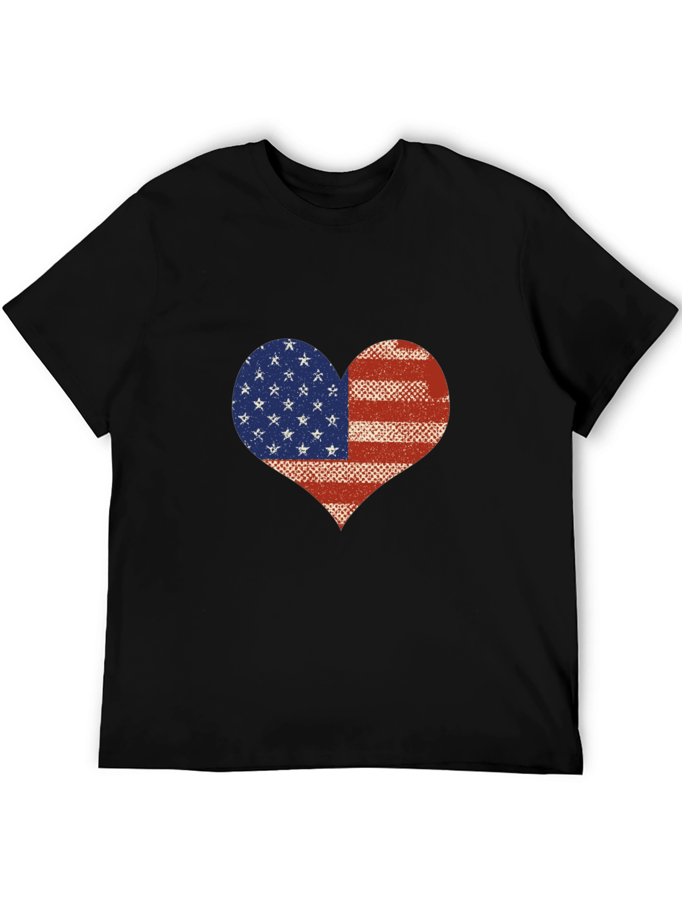 American Flag Heart T-Shirt - Patriotic USA Love Tee