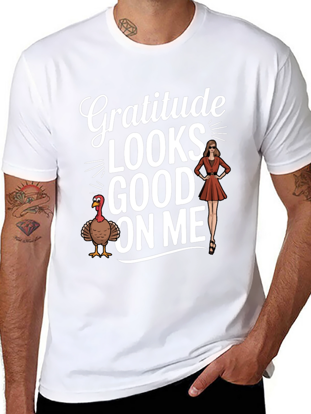 Gratitude Looks Good On Me - Thanksgiving T-Shirt