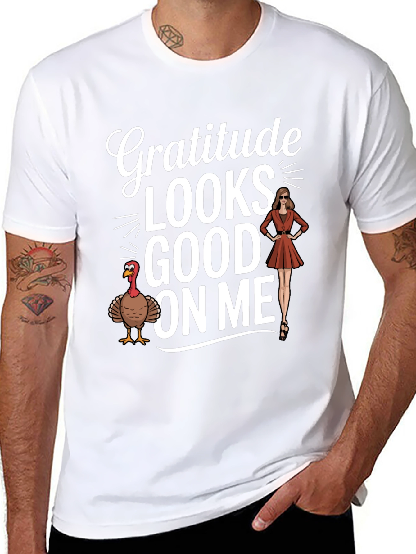 Gratitude Looks Good On Me - Thanksgiving T-Shirt