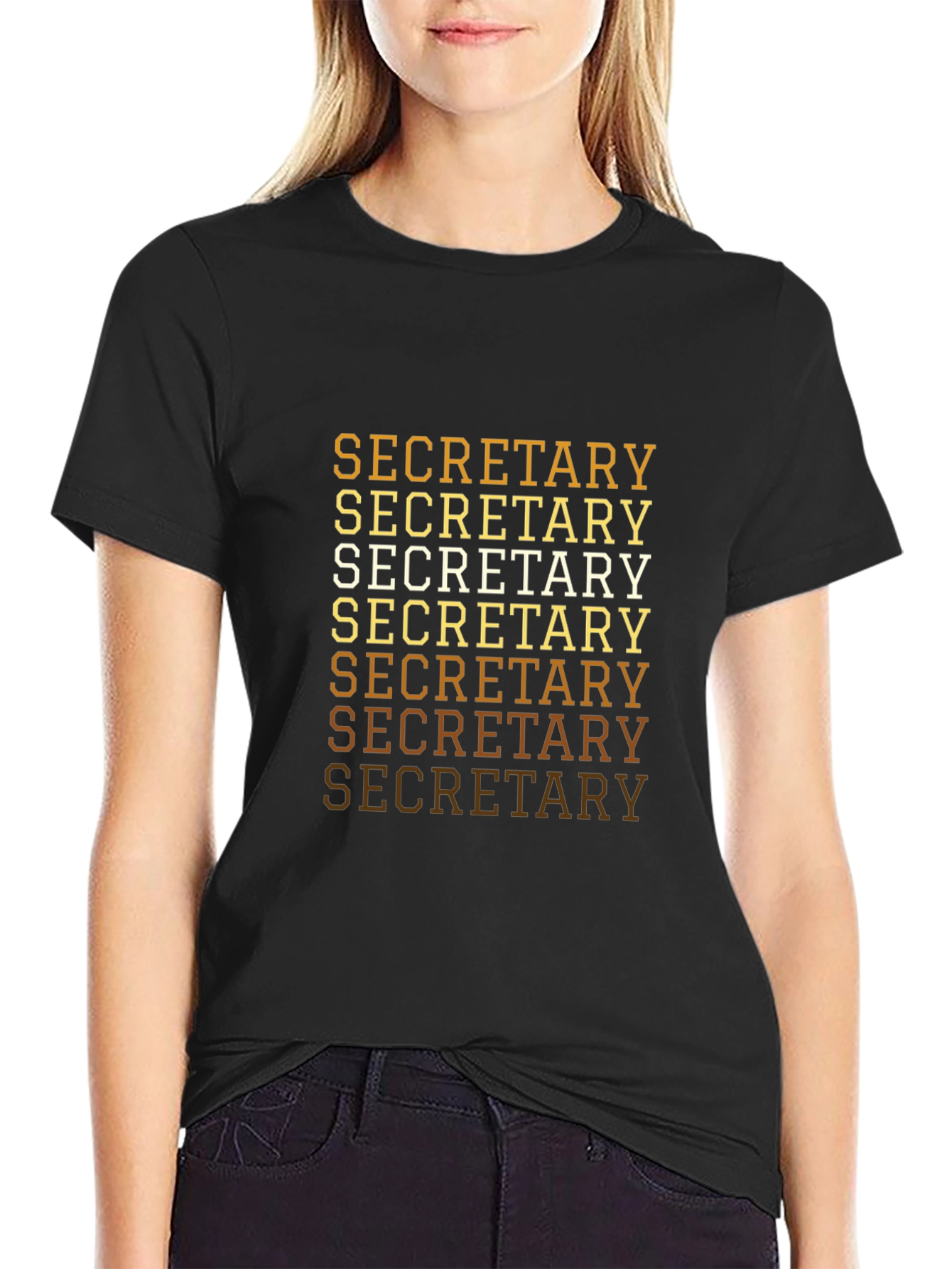 Secretary Tee - Retro Text Design