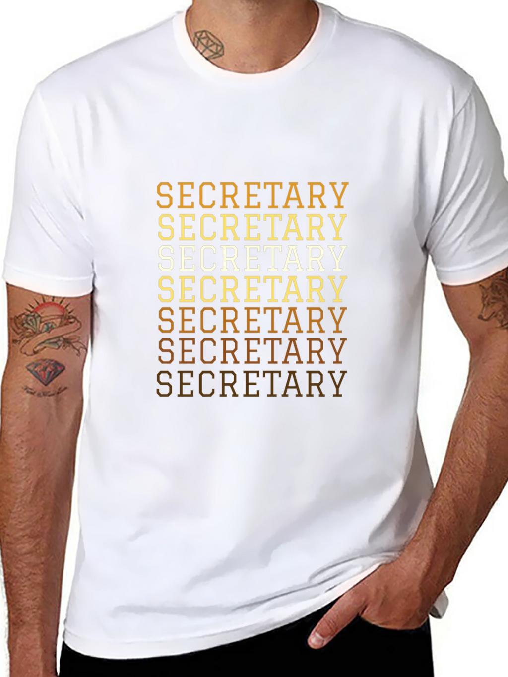 Secretary Tee - Retro Text Design