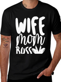 Wife Mom Boss Graphic T-Shirt