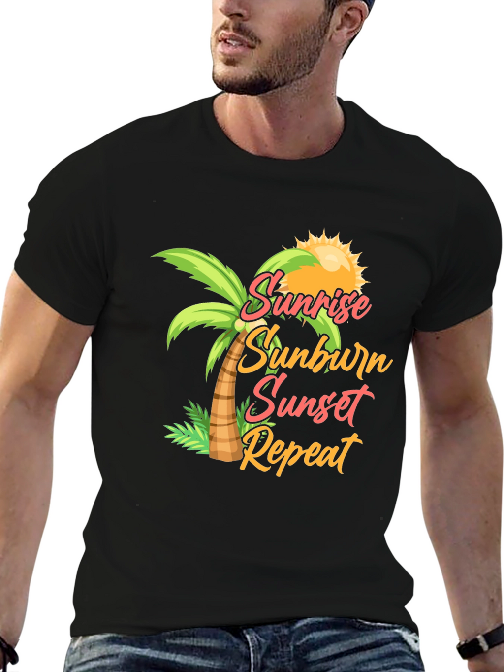 Sunrise Sunburn Sunset Repeat Tee