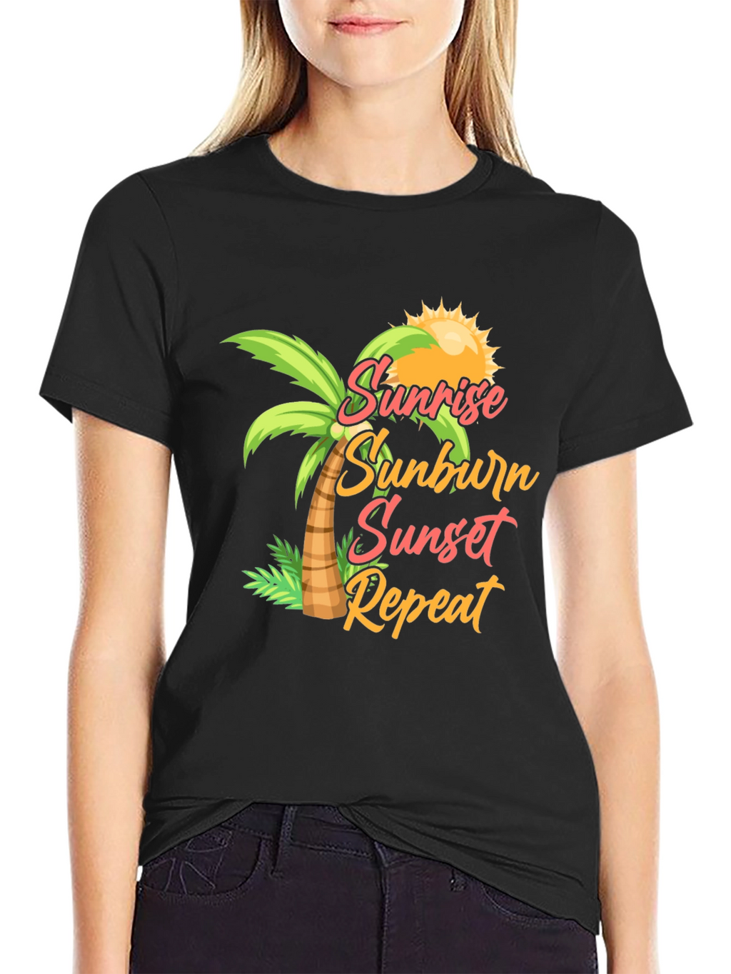 Sunrise Sunburn Sunset Repeat Tee