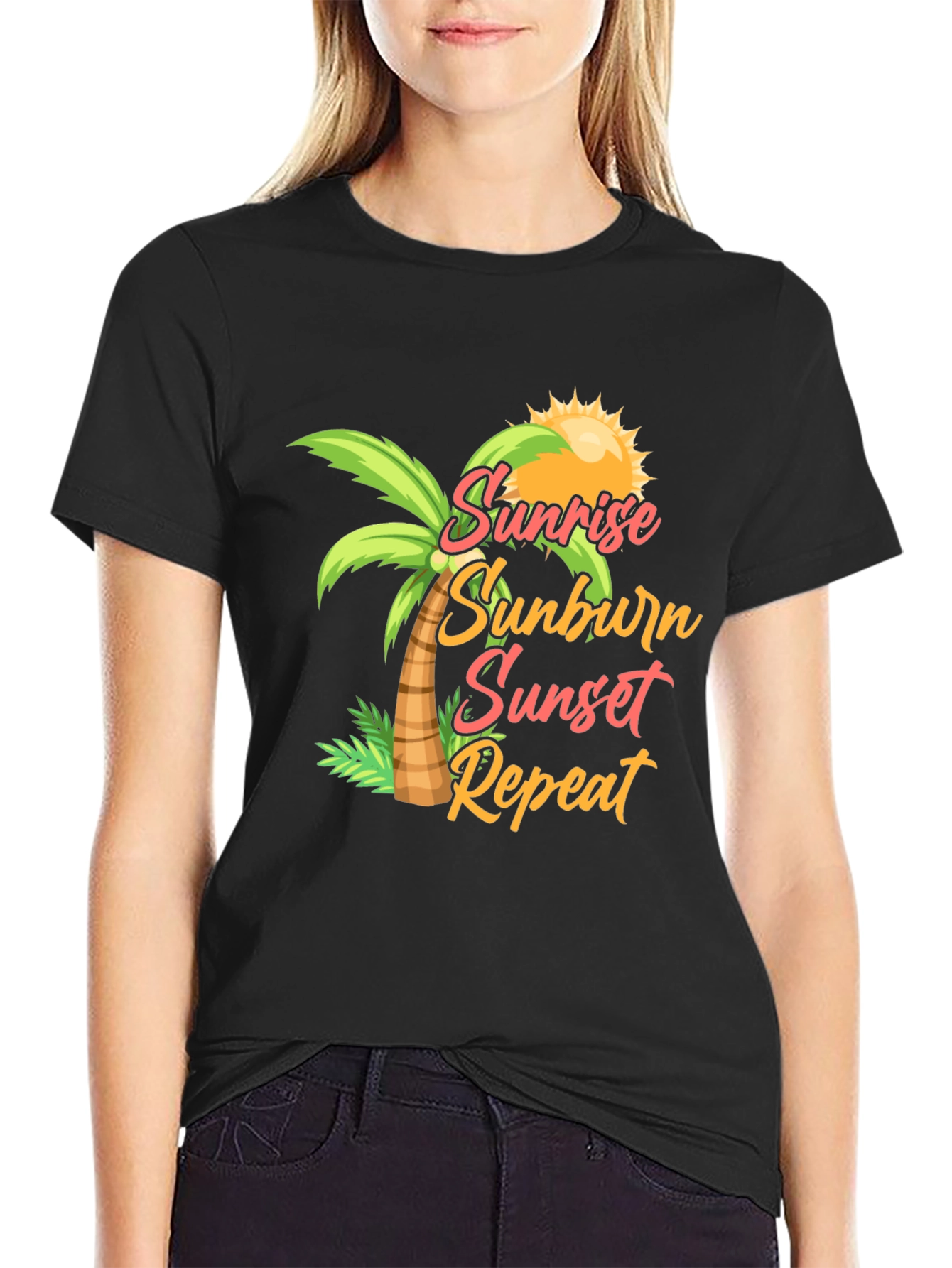 Sunrise Sunburn Sunset Repeat Tee