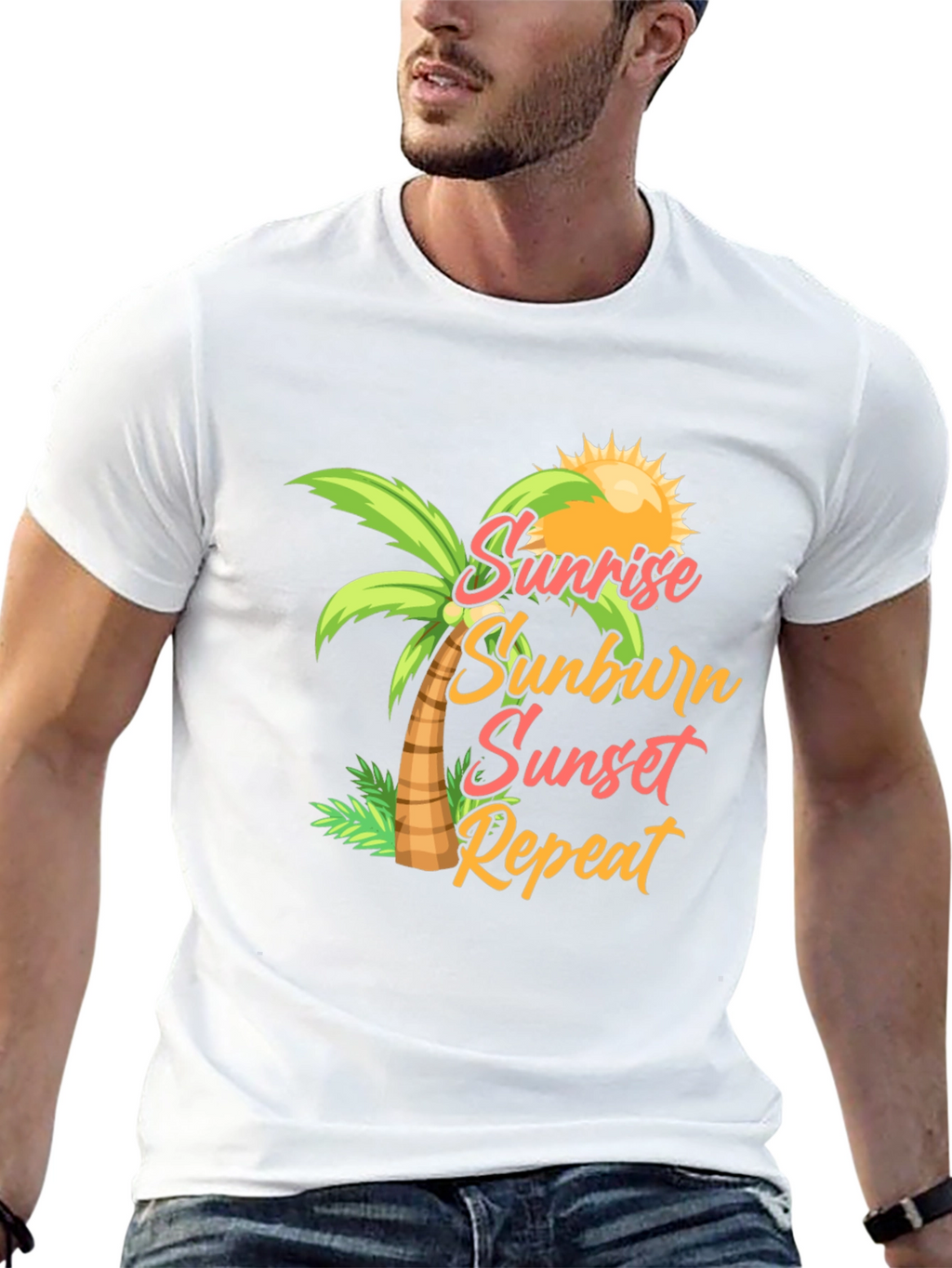 Sunrise Sunburn Sunset Repeat Tee