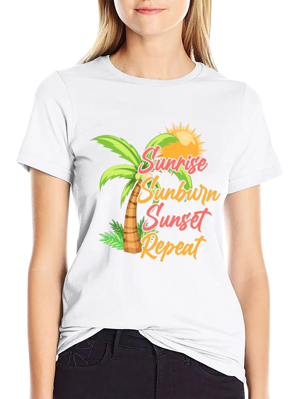 Sunrise Sunburn Sunset Repeat Tee