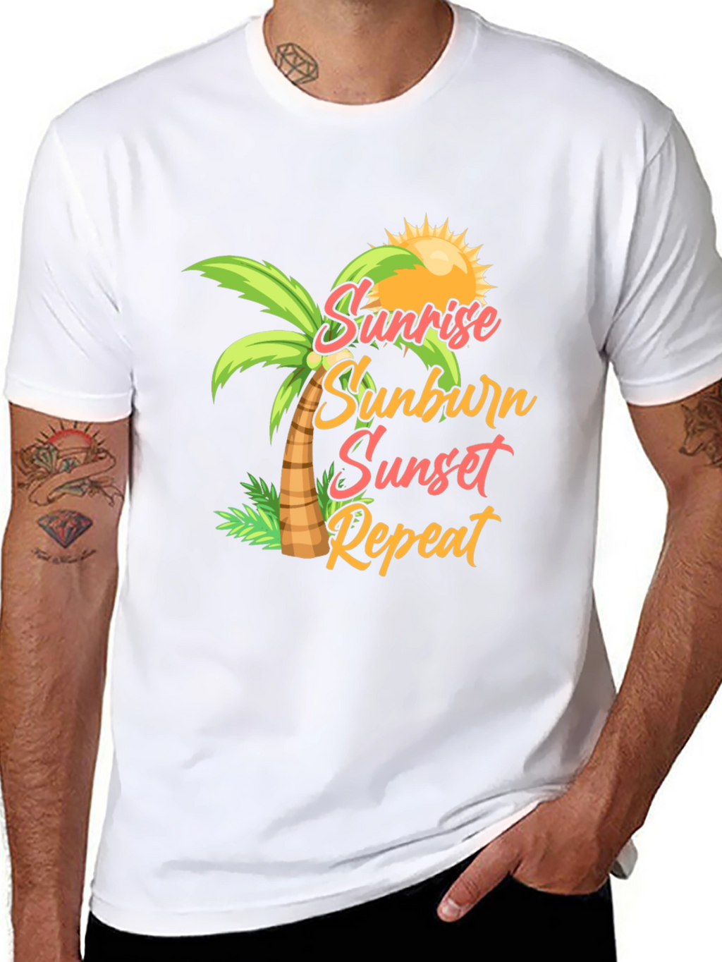 Sunrise Sunburn Sunset Repeat Tee