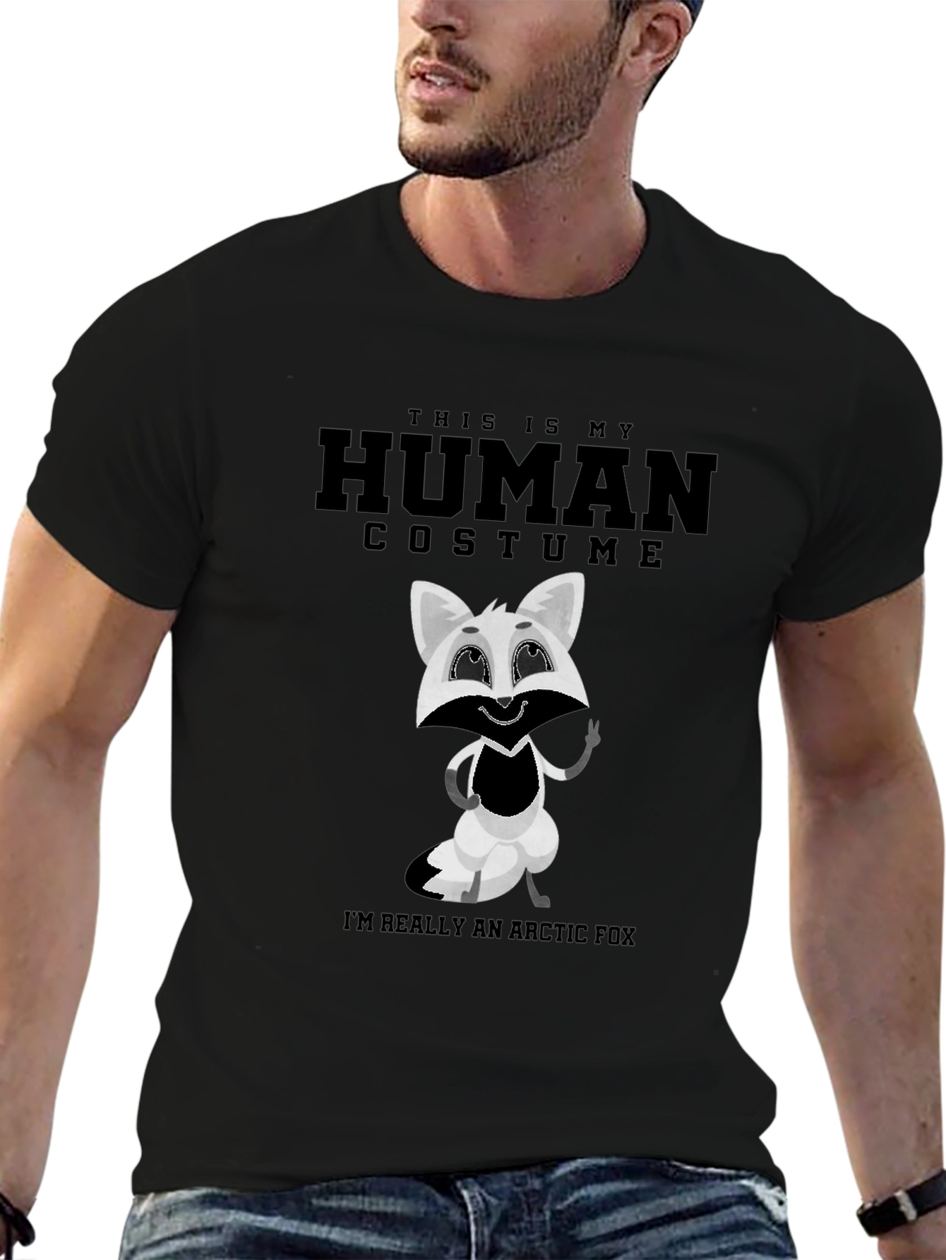 Human Costume Arctic Fox Novelty Tee