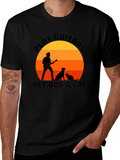 Play Guitar Pet Dog & Cat T-Shirt – Music Lover Animal Graphic Tee