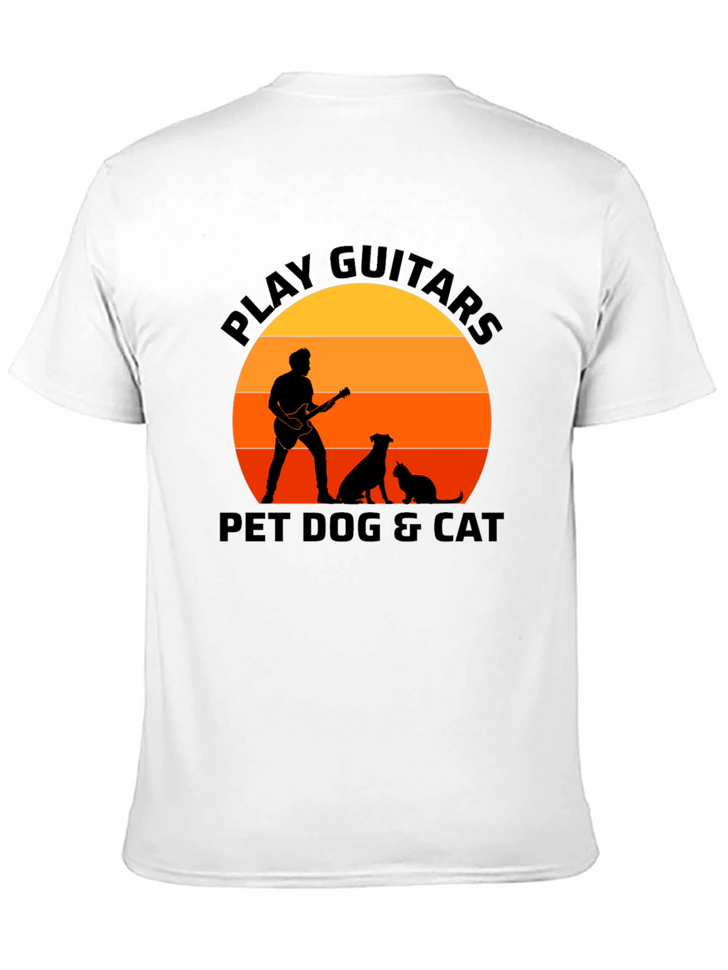 Play Guitar Pet Dog & Cat T-Shirt – Music Lover Animal Graphic Tee