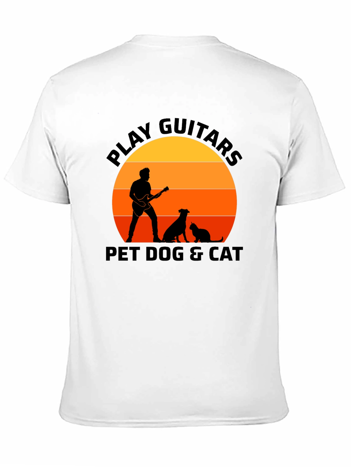 Play Guitar Pet Dog & Cat T-Shirt – Music Lover Animal Graphic Tee