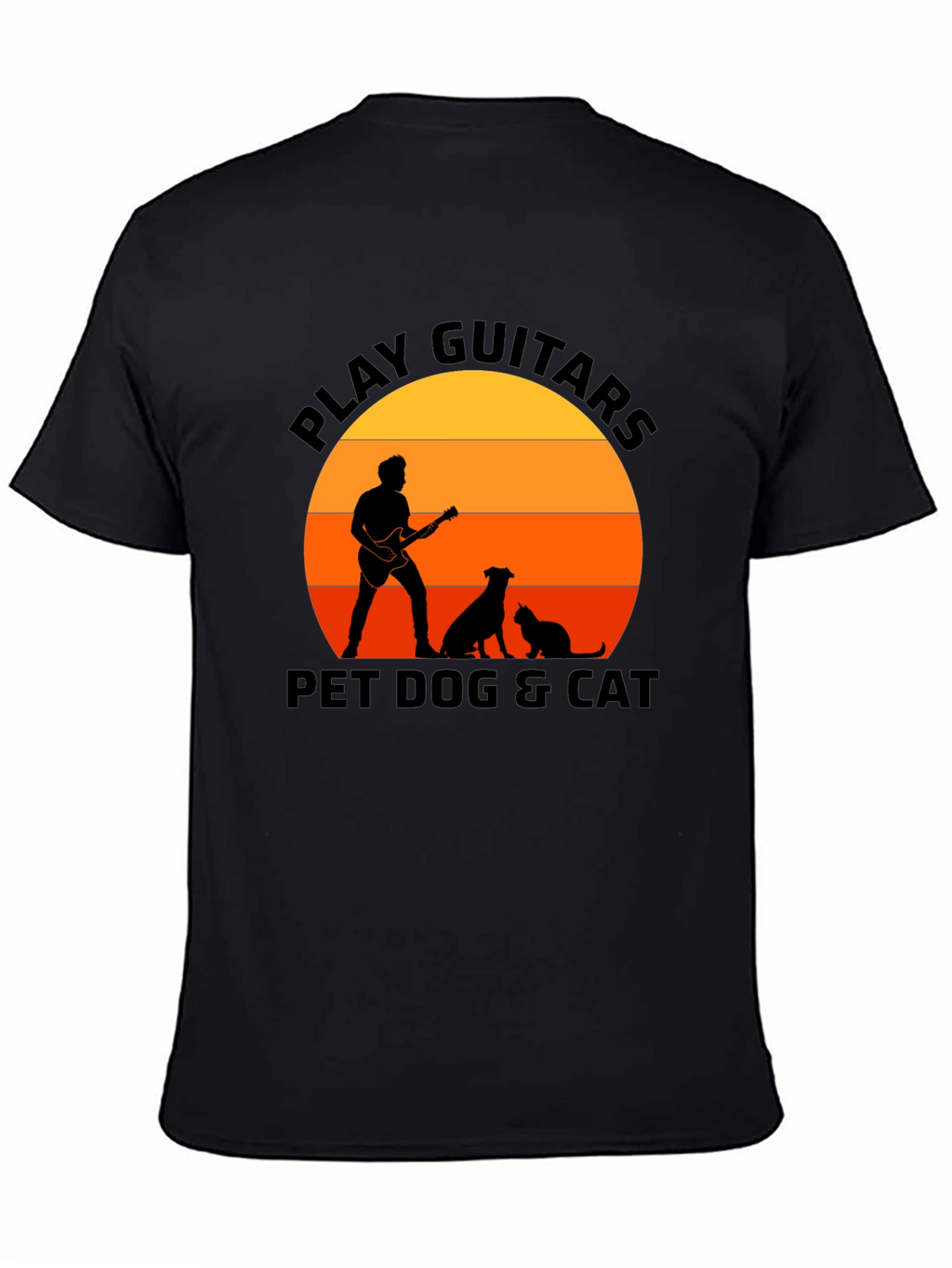 Play Guitar Pet Dog & Cat T-Shirt – Music Lover Animal Graphic Tee