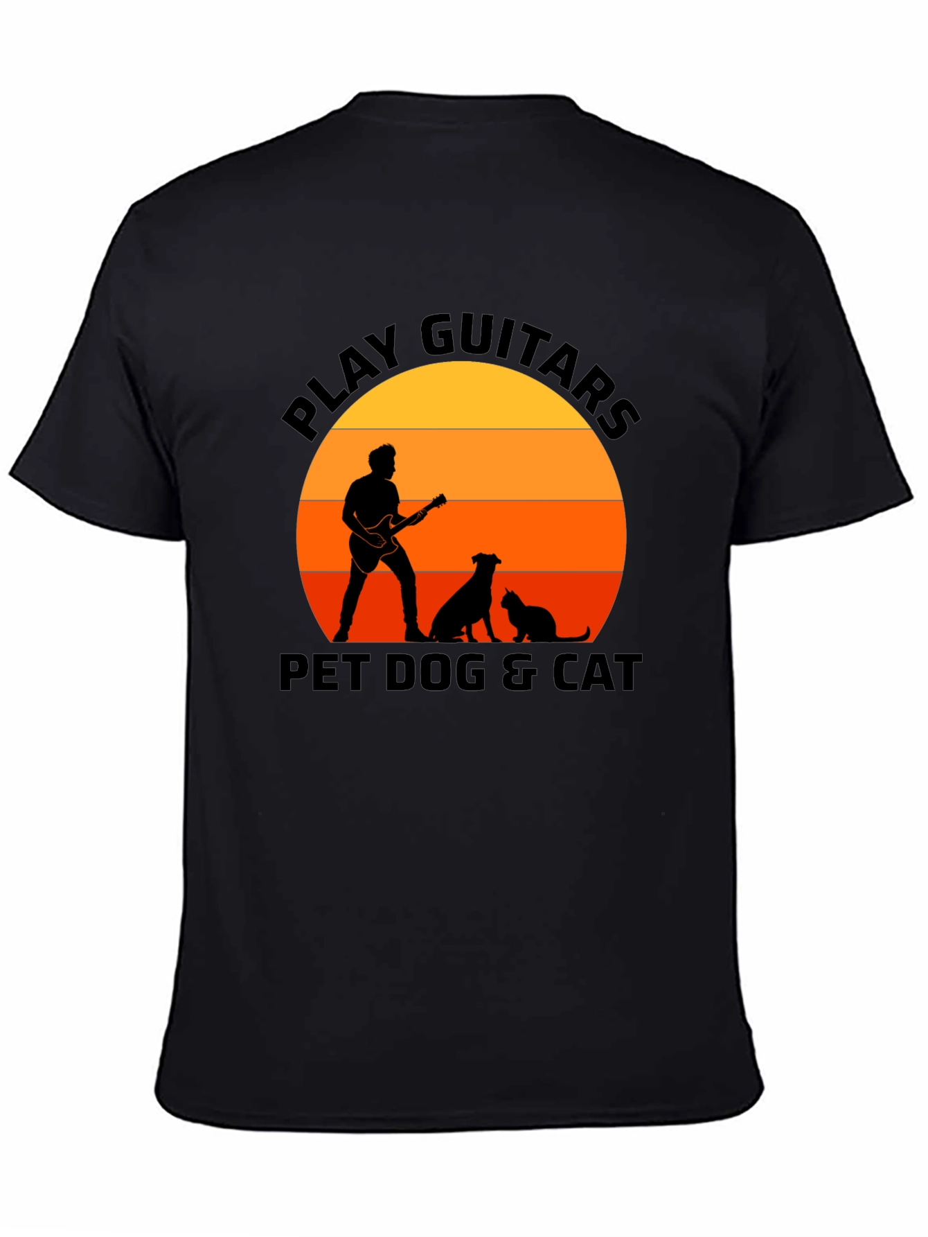Play Guitar Pet Dog & Cat T-Shirt – Music Lover Animal Graphic Tee