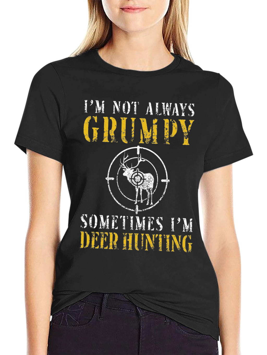 Grumpy Deer Hunting Graphic T-Shirt