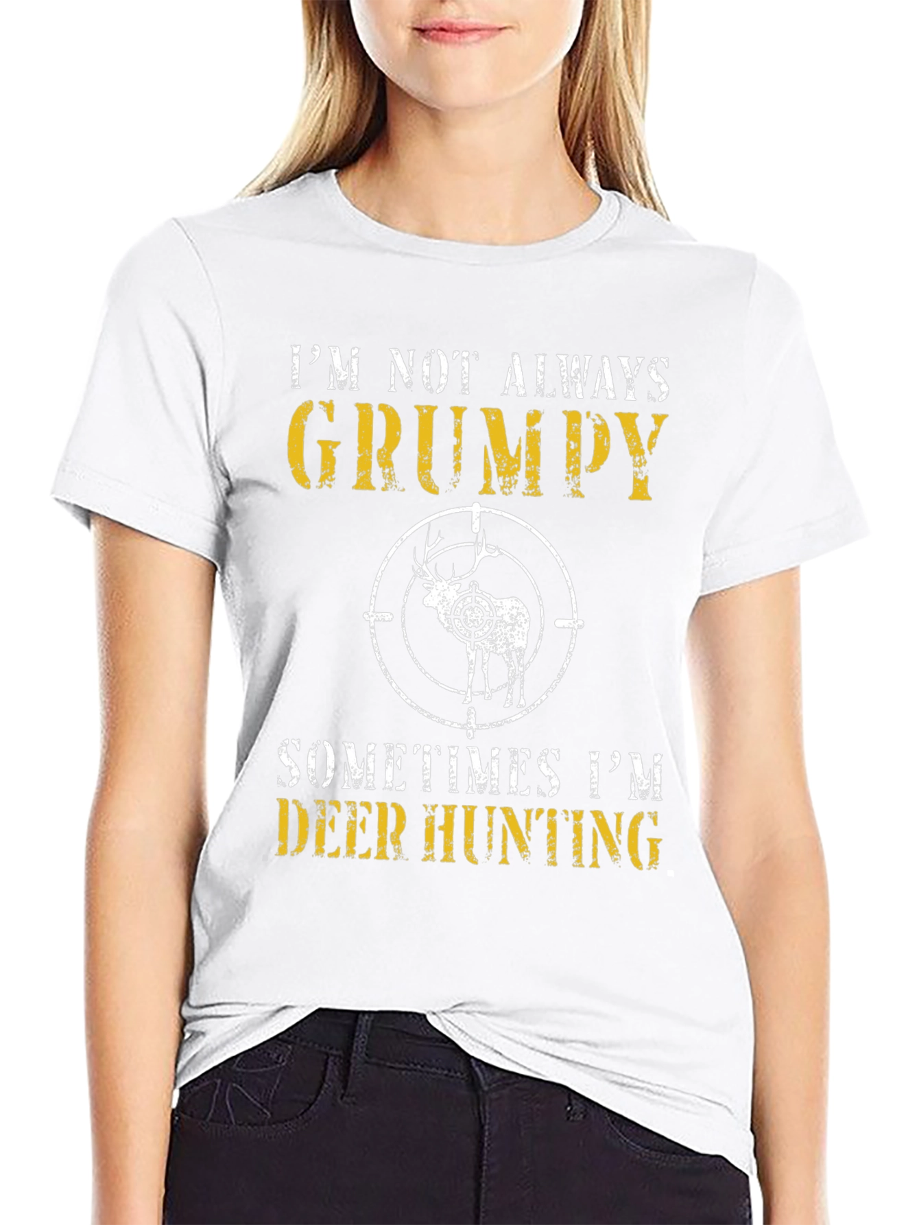 Grumpy Deer Hunting Graphic T-Shirt