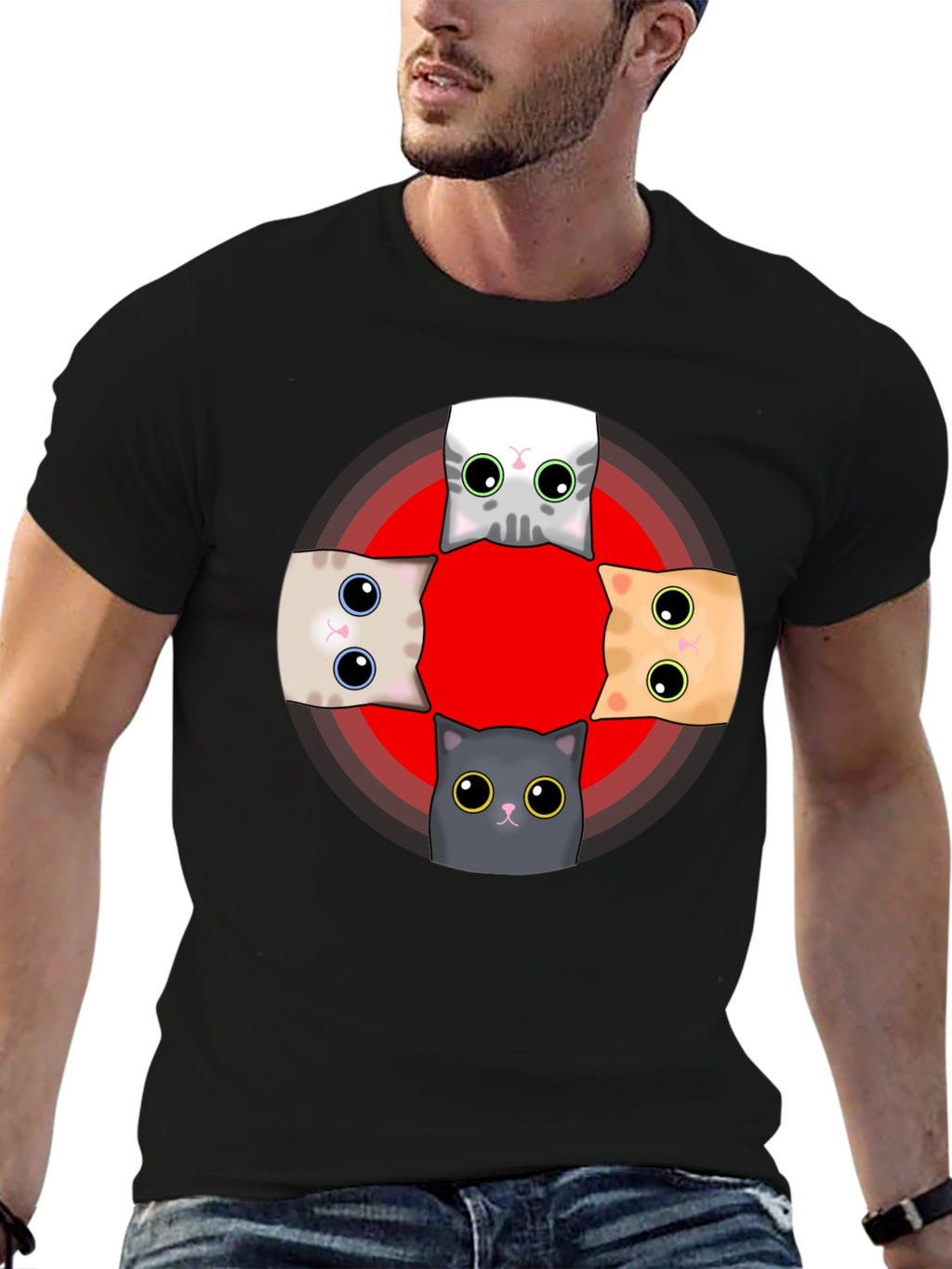 Cute Cats T-Shirt - Whimsical Graphic Tee