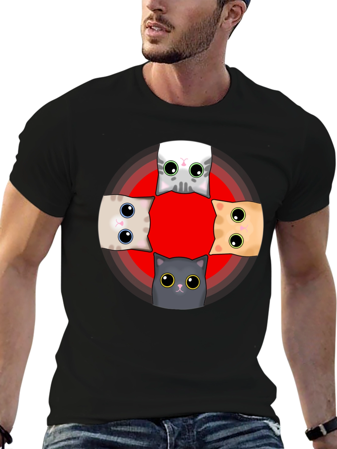 Cute Cats T-Shirt - Whimsical Graphic Tee